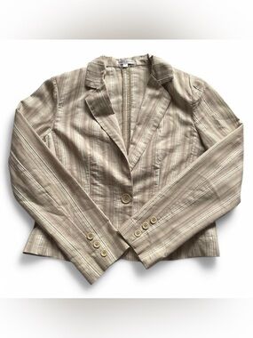 Women’s tan striped blazer